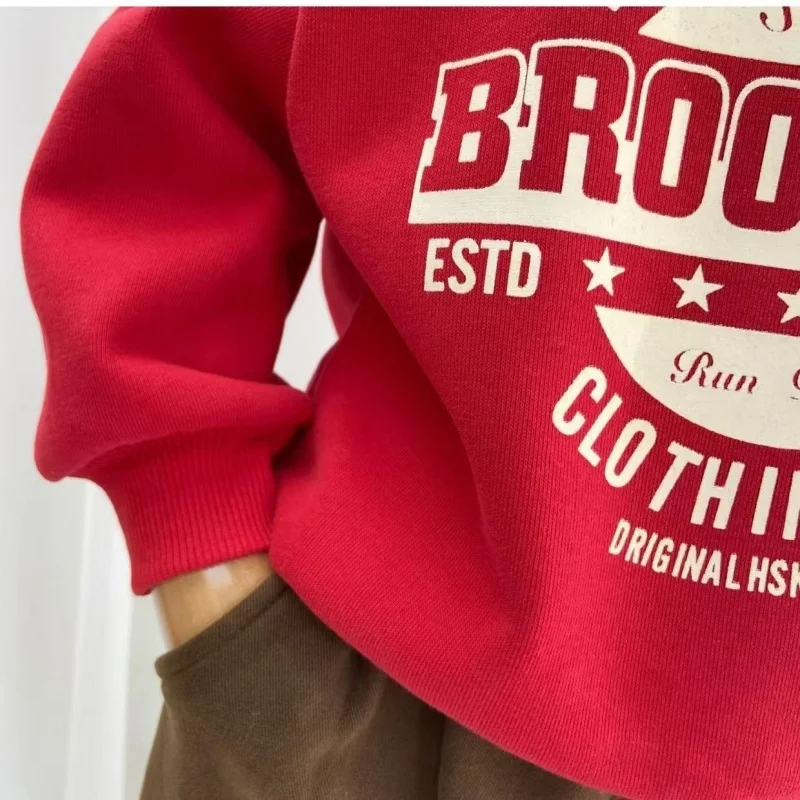 봄 솔리드 운동복 아동 의류 2025 새로운 가을 패션 느슨한 캐주얼 풀오버 어린이 긴 소매 면화 Tracksuits 2-8 Y