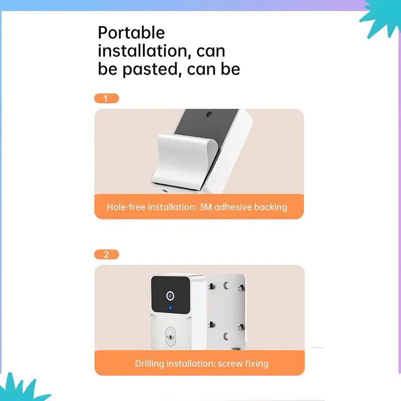 ABZW Tuya Wi-Fi дверной звонок видео дверной звонок двусторонний разговор камера ночного видения дверной звонок умный дверной звонок умный дом безопасность легко