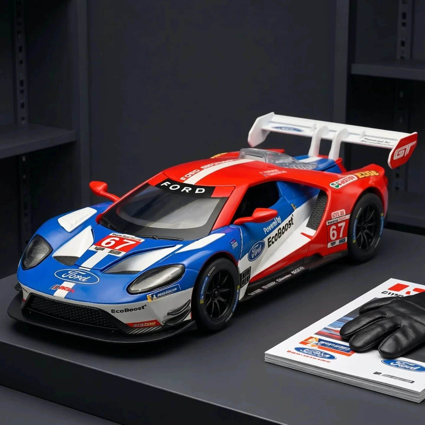 1:24 GT MK II Le Mans GTE Track Endurance Alloy Model Diecasts Metal Track Racing Cars Model Simulation Sound Light Collection