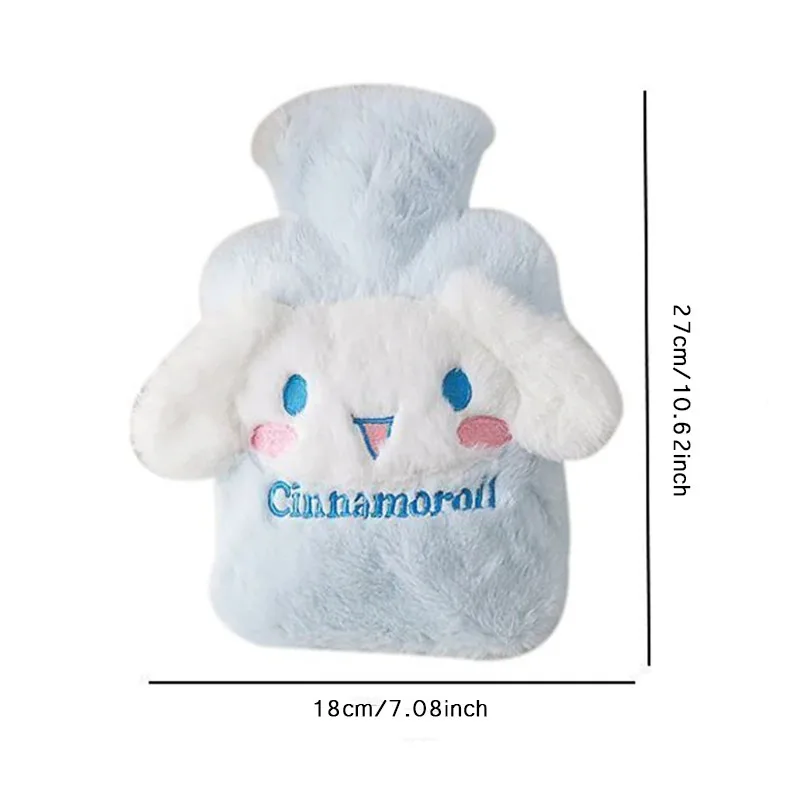 Sanrio Plush Hand Warmer Heat Pack Cute Hello Kitty Kuromi Cinnamoroll Melody Reusable Heating Hot Water Bottle Bag Girls Gifts