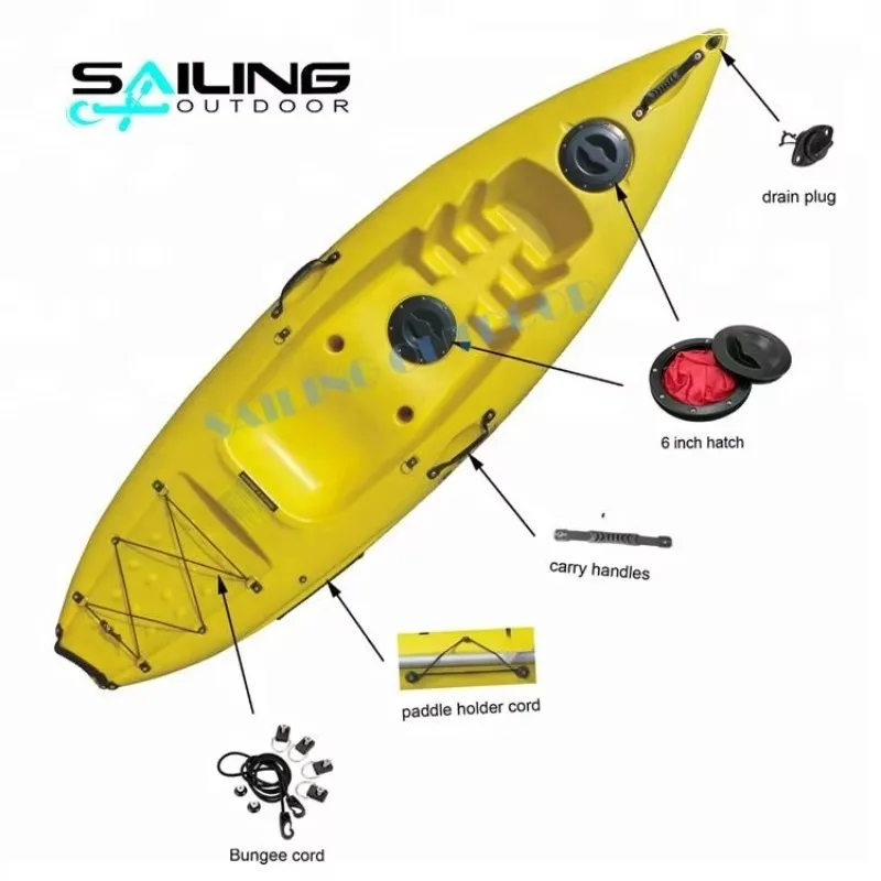 Airo 8.5ft Plastic Folding Canoe China Kayak Roto Mold Sit on Top Boat for Sale