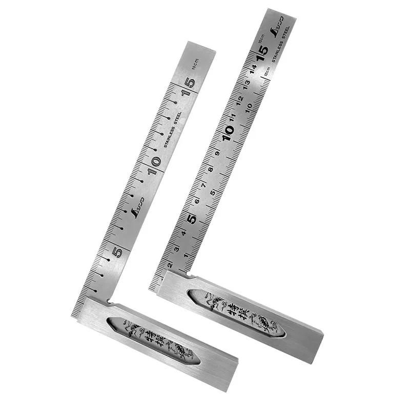 SHINWA Penguin Factory Use Stainless Steel 90 Degree Right Angle Ruler 15cm High Precision 1PCS 62006 62009