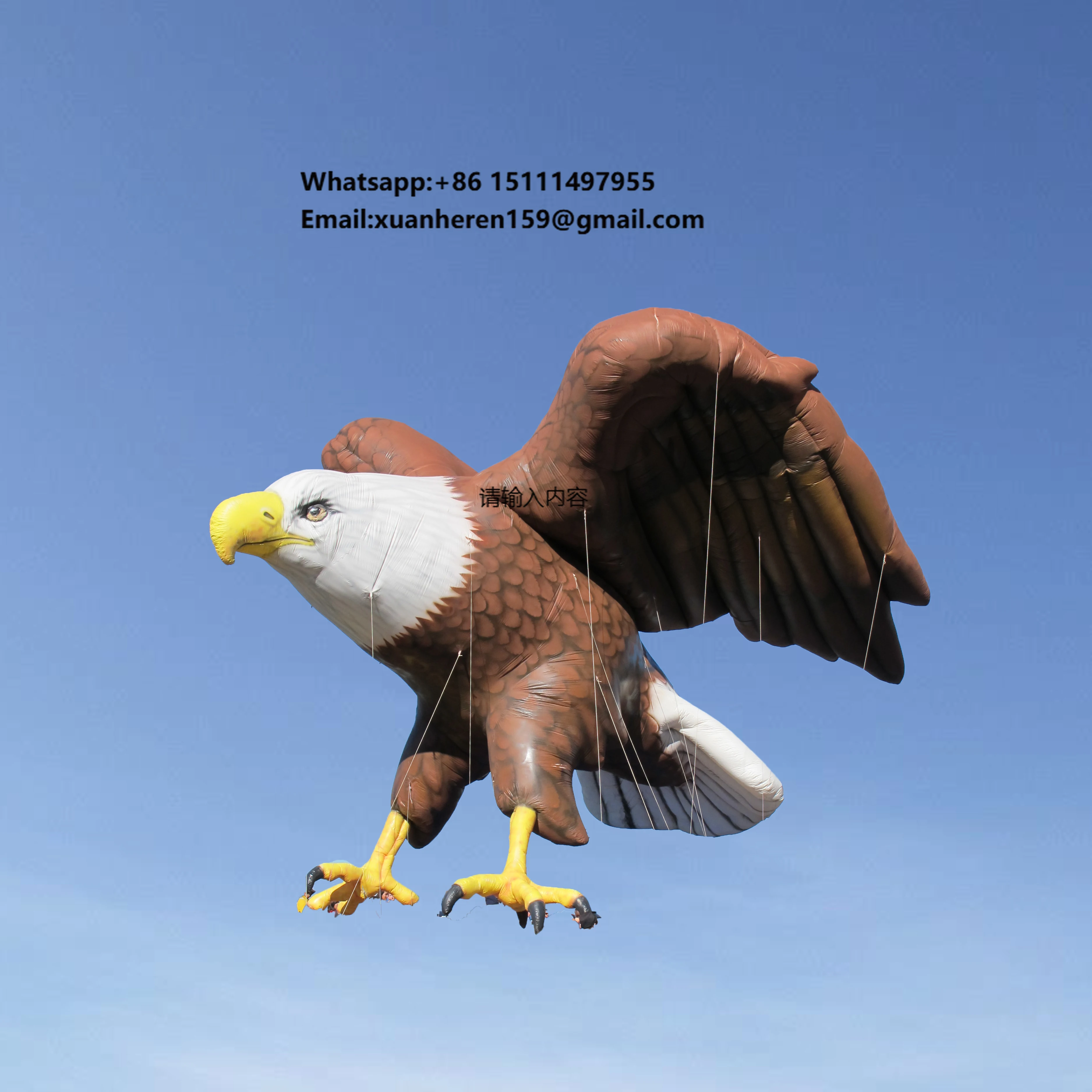 Parade Events Aero Giant Inflatable Parade Balloon Custom Eagle Shape Inflatable Helium Balloon for Advertising