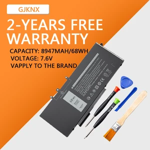 Dell Latitude E5480 5580 5490 5590用Dell Precision M3520 M3530 GD1JP 7.6V 68WH用GJKNXラップトップバッテリー 10ベストセールス緯度5490バッテリー-8