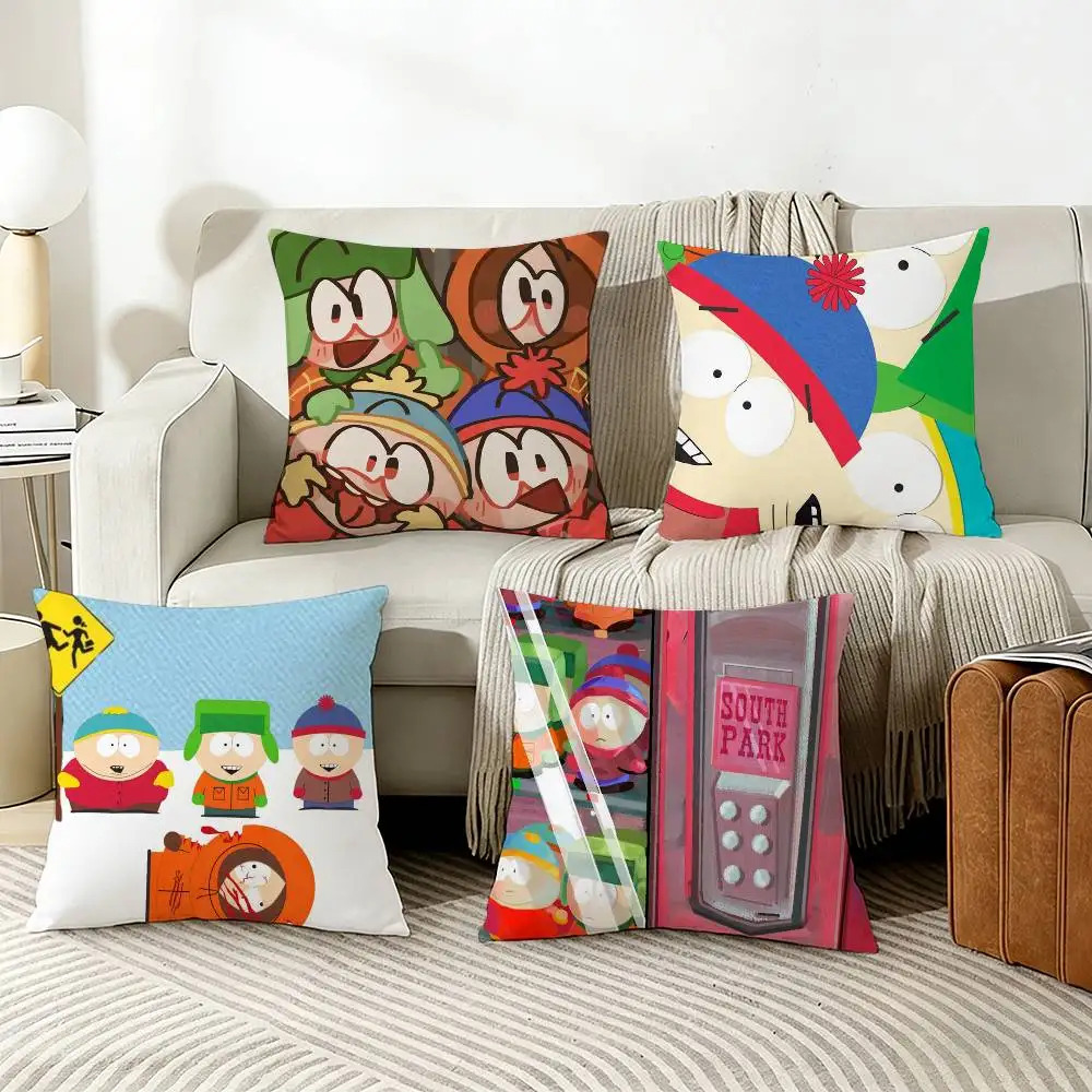 

S-South P-Park Boys Pillow Cover Sofa Cushion Cover Home Room Decoration Children Gift