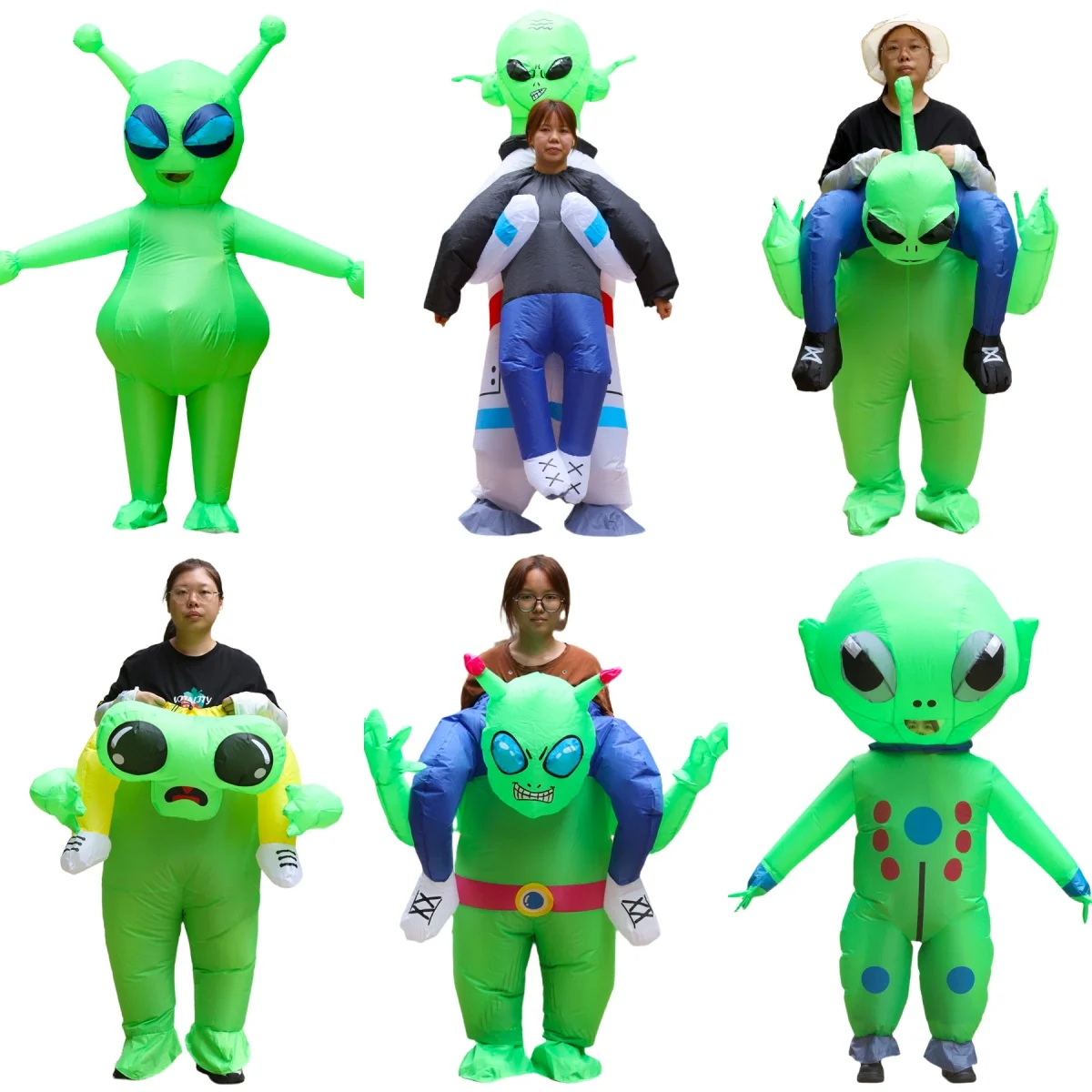 

2025 inflatable costume Halloween costume alien role-playing prop performance big eyed cycling space alien costume funny prop co
