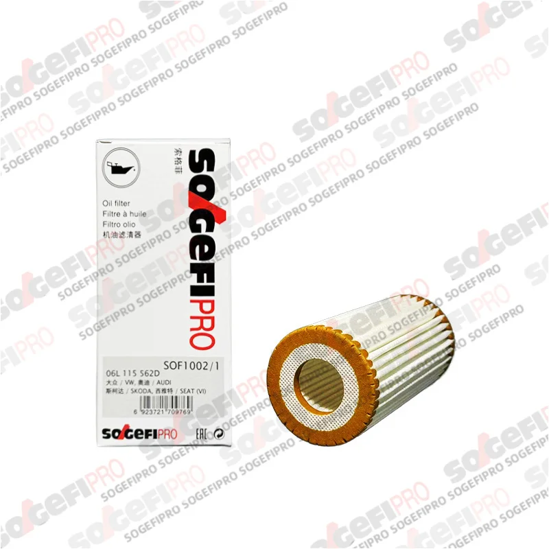 

For Volkswagen ARTEON ATLAS BEETLE GOLF JETTA PASSAT(B8) POLO TIGUAN 1.8 2.0 SOGEFIPRO Engine Oil Filter SOF1002/1 06L115562D