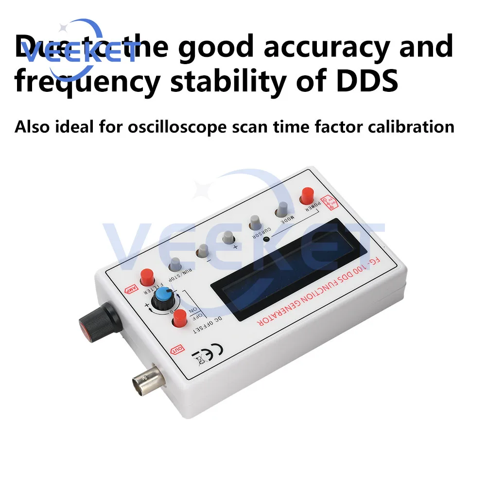 

DC3.7-10V DDS Function Signal Generator Module 1HZ-500KHZ FG-100