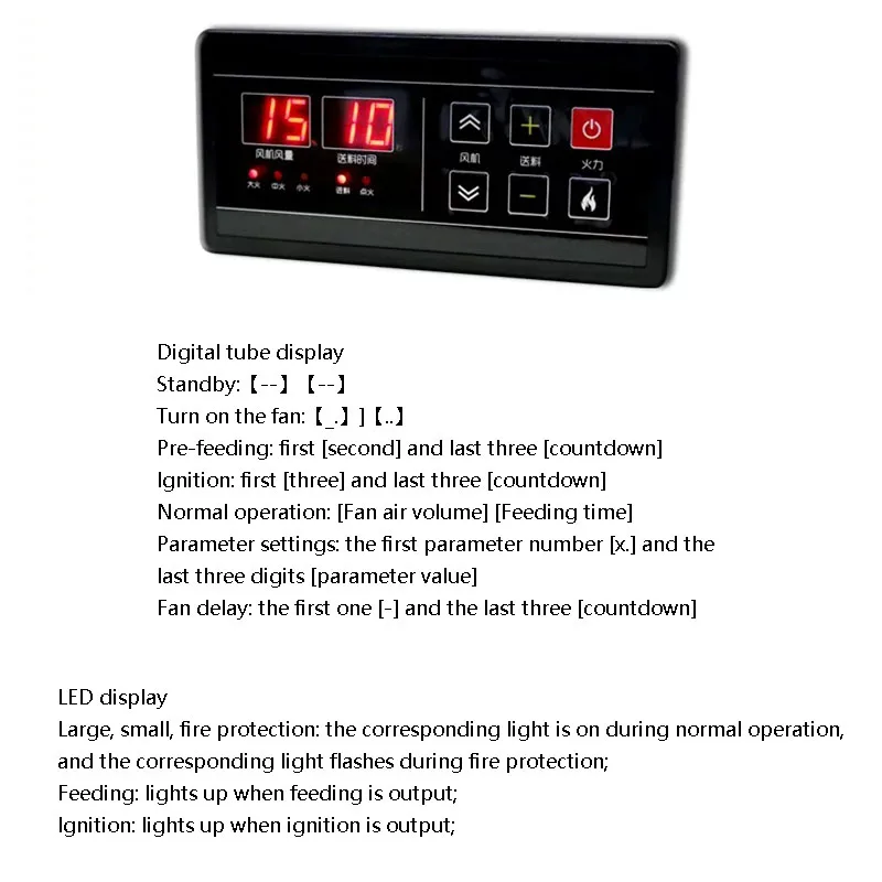 Heating Pellet Stove Display LED Digital Control Board Circuit Board Thermostat Oven Stove Accessories Pellet Burner Controller