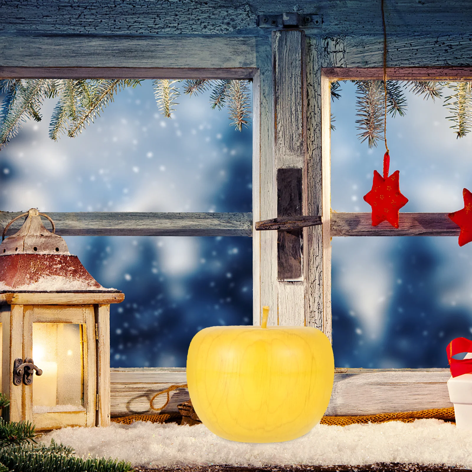 

1pcs Christmas Red Sandalwood Craft Desktop Adornment For Home Office Bar Coffee Shop Decor Xmas Ornament Fake Fruit