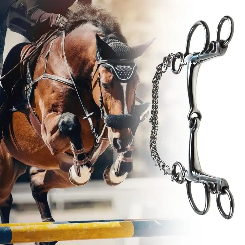 652F دقة هندسية لقمة الفروسية احترافية مع نظام رافعة معززة ومتانة من الفولاذ المقاوم للصدأ للحصان #4