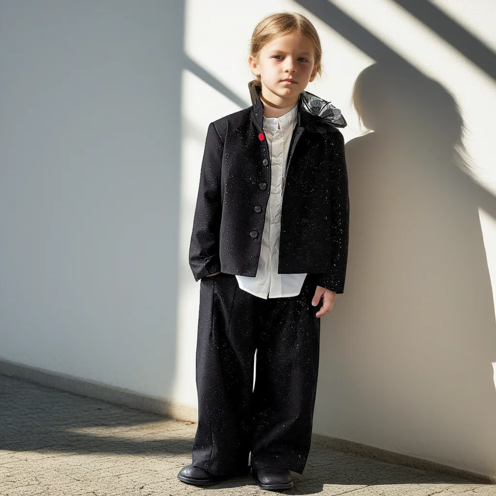 

Autumn Boys Blazer Set Chinese Style Red Gilt Buttons Stage Performance Suit for Children 2-13 Y Black Formal Kids Gala Outfits