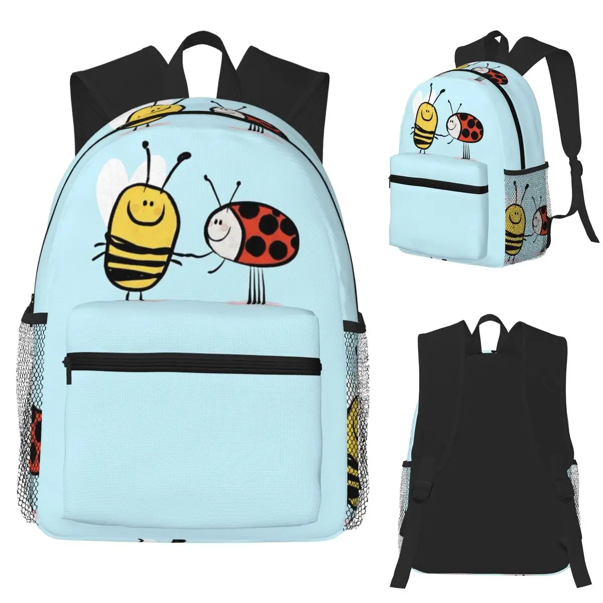

Студенческий рюкзак Cute Bee And Lady Bug Friends, школьная сумка, походный дорожный рюкзак для мальчиков и девочек, модная сумка для книг, сумки на плечо