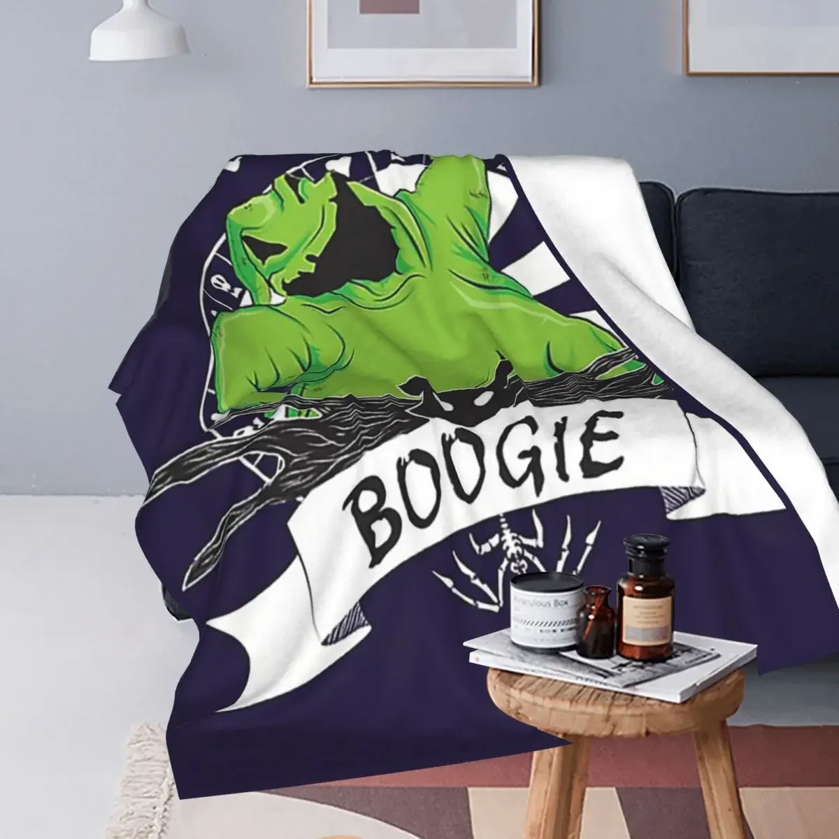 Oogie Boogie Blanket Soft Warm Flannel Throw Blanket Bedspread for Bed Living room Picnic Travel Home Sofa