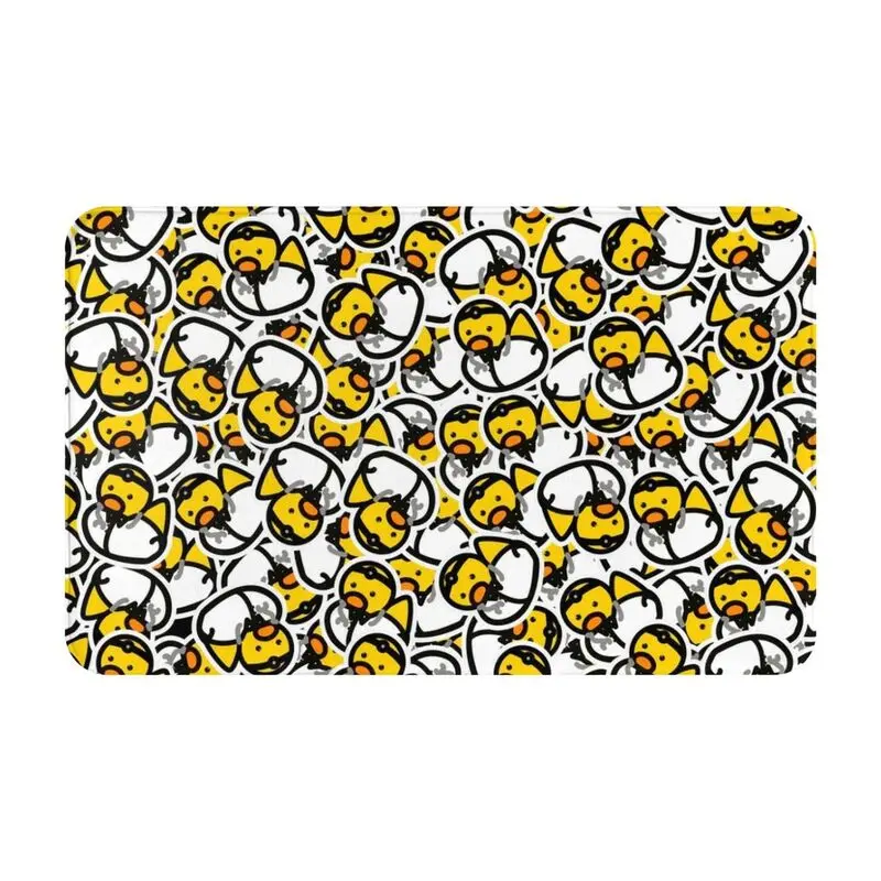 Custom Yellow Cartoon Animal Rubber Duck Door Floor Bath Kitchen Mat Anti-Slip Indoor Doormat Bedroom Rug Carpet Footpad