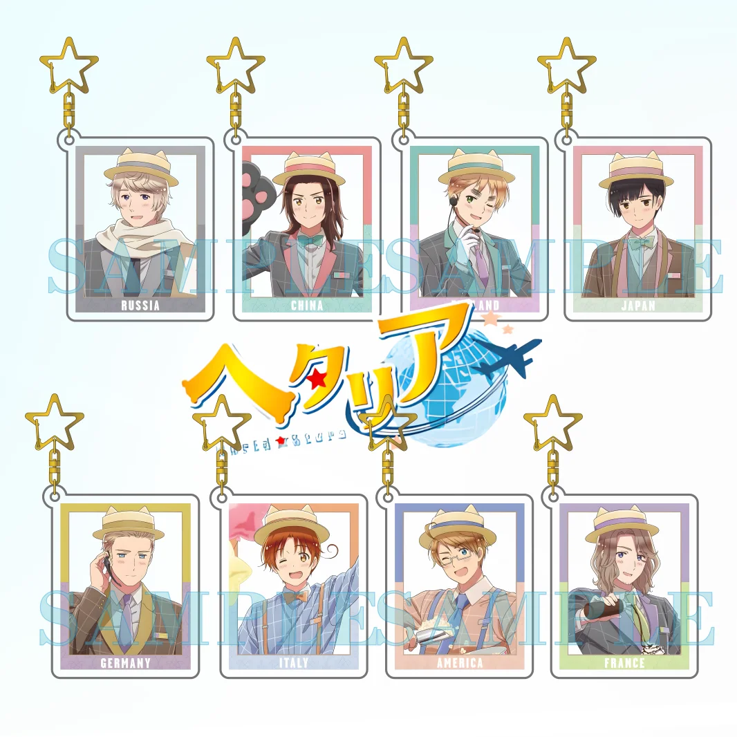 Anime Hetalia: Axis Powers Fun Fair 6CM Acrylic Keychain Standee Desk Decor Gift for Anime Fans Bag Accessory, Gift