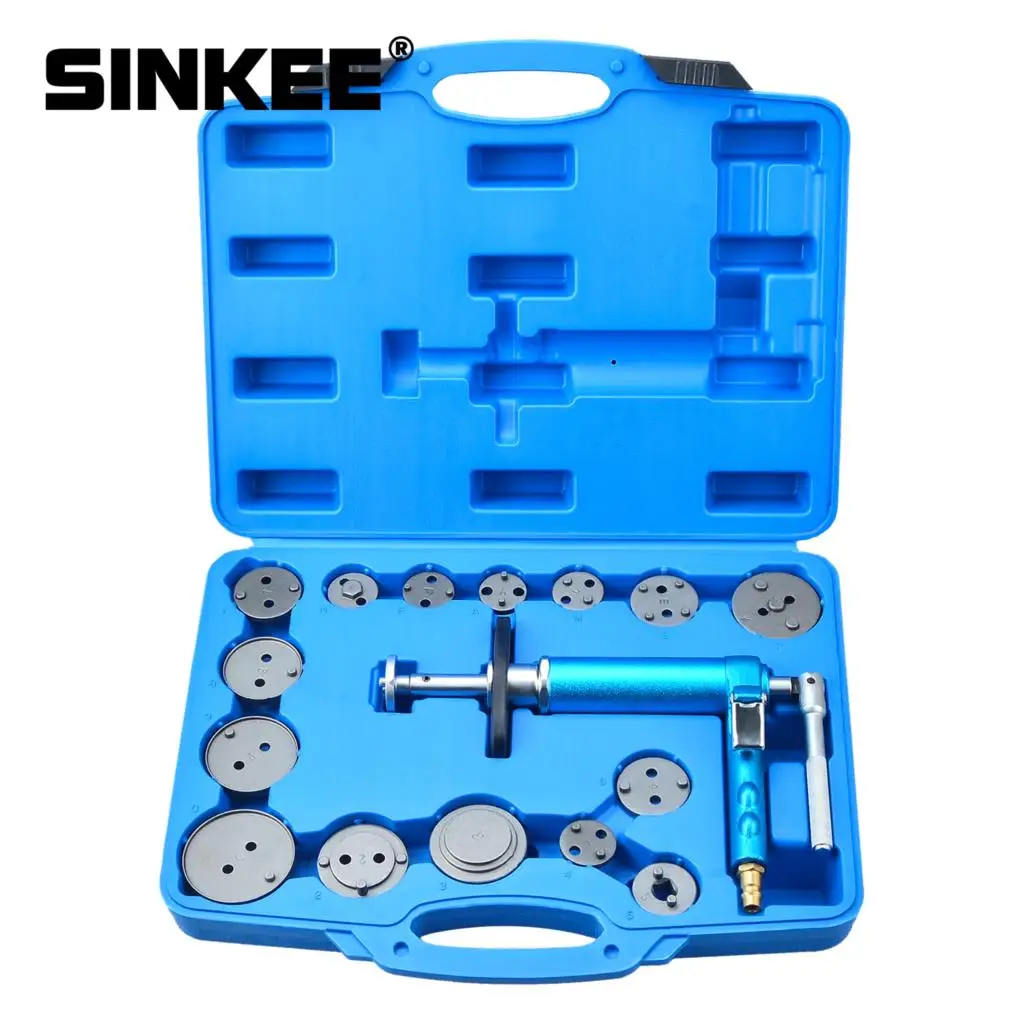 

16pcs Pneumatic Air Rear Disc Brake Caliper Piston Pad Compressor Wind Back Service Tool Brake Pad Exchanger Caliper Tool