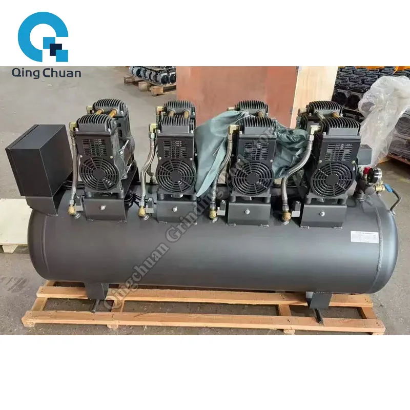 

Industrial Oil-Free Air Compressor Export Automotive Repair Decoration Woodworkin Spraying Real Stone Paint Air Pump By Sea