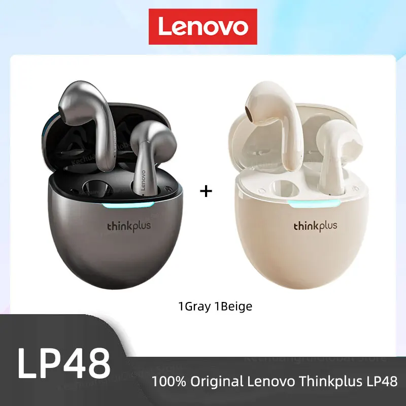Original Lenovo LP48 TWS Wireless Bluetooth 5.4 Earphone Gaming Earbuds HIFI Music Headphones Noice Cancelling Dual Mode Headset