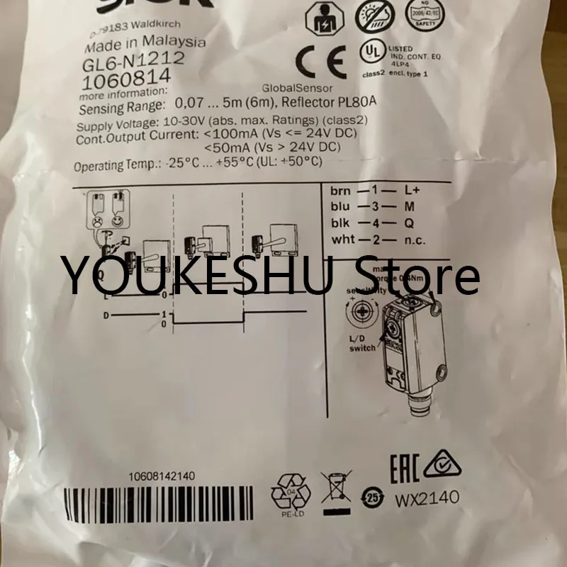 Brand New Original photoelectric sensor 1060814 photoelectric switch GL6-N1212