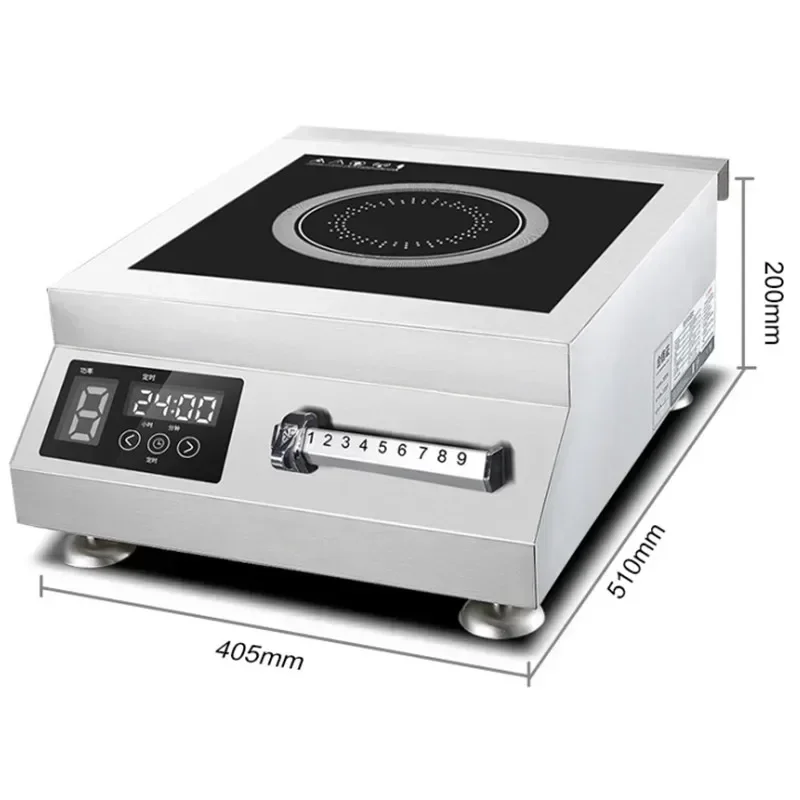 Cocina de Inducción comercial mejorada, cantina, restaurante, horno para freír, 5kw, carne estofada de alta potencia, estufa de sopa de agua hirviendo