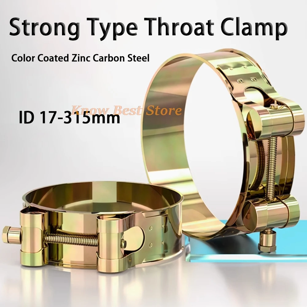 ID17-315mm Strong Type Throat Clamp Galvanized And Thickened European Style Pipe Clamp Tightening Clamp Water Pipe And Oil Pipe