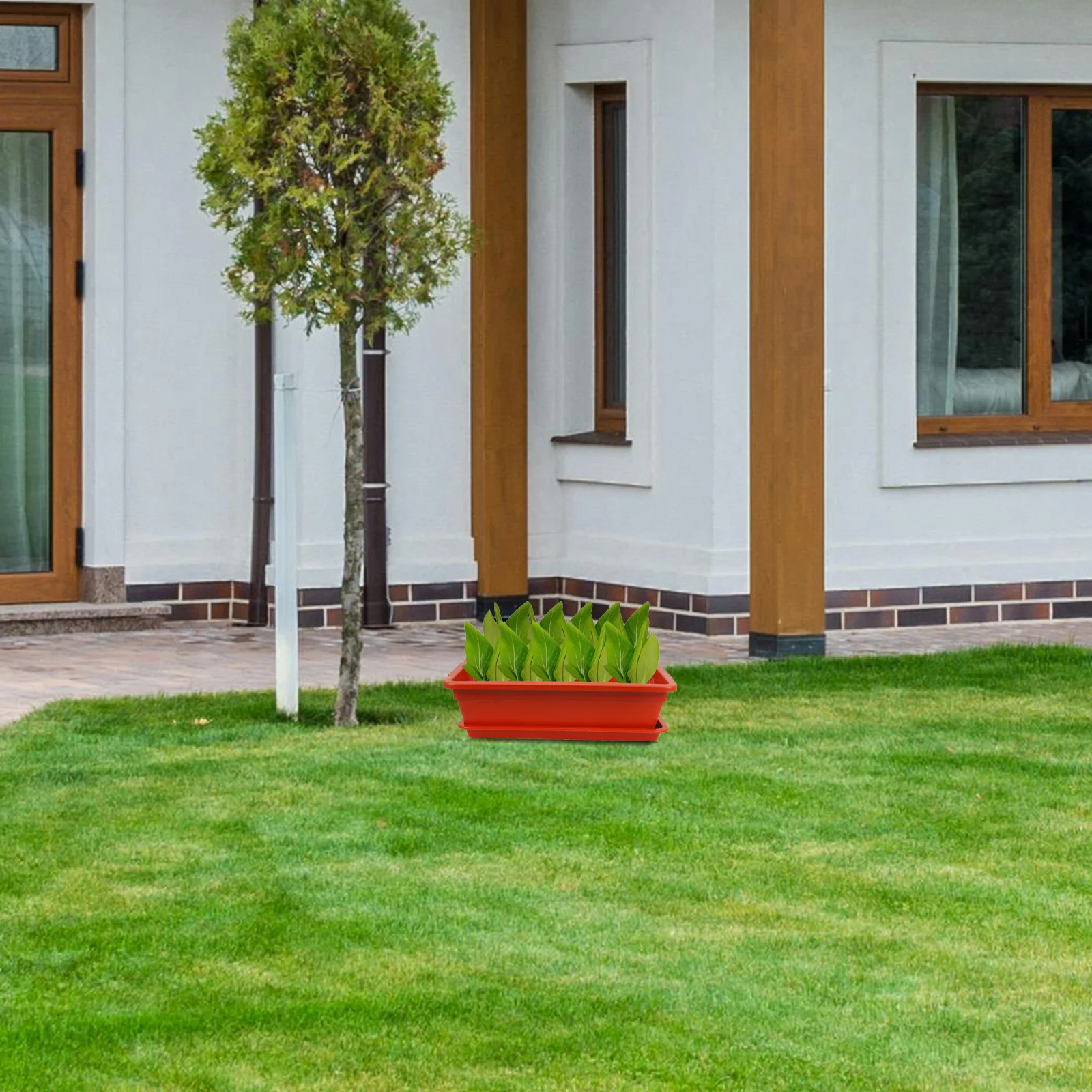 

Plastic Vegetable Pot Planter Flowerpot Box Tray Rectangle Garden Supply Seedling Pots Planters Succulents Flowers Cacti Bonsai