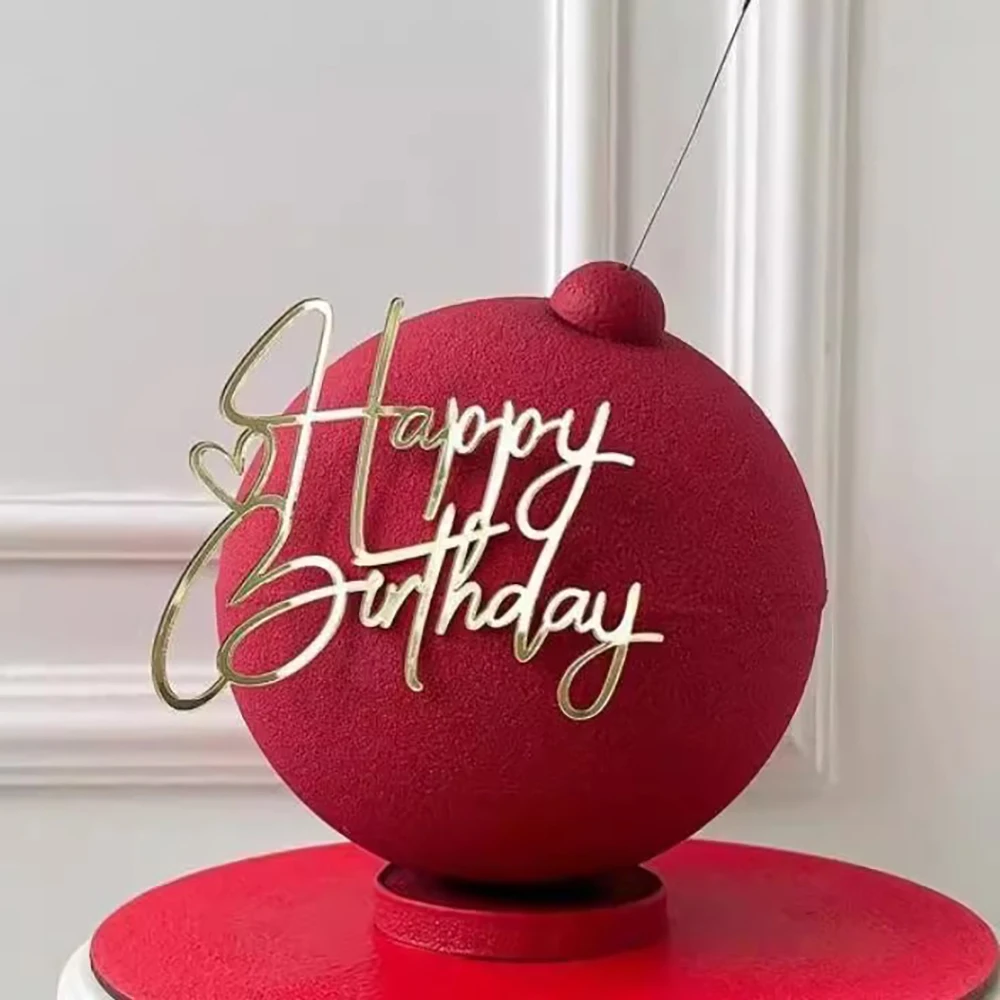 Gold Acryl Alles Gute zum Geburtstag Kuchen Topper für Geburtstag Mädchen Kinder Party Dekor Baby Dusche Geschenk Feier Dekor Party Supplies