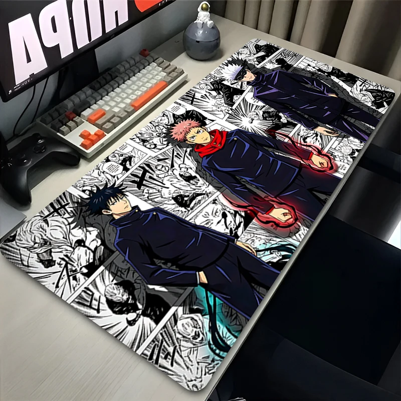 Mousepad Cool Anime Jujutsu Kaisen Gamer Laptop Keyboard Mat Computer Cabinet Desk Mat Available Sizes Large Gaming Mouse Pad