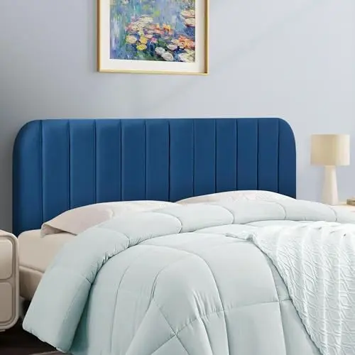 Queen Headboard Only - Upholstered Headboard for Bed, Easy Assembly, Velvet Covered Sponge, Place Between Bed & Wall
