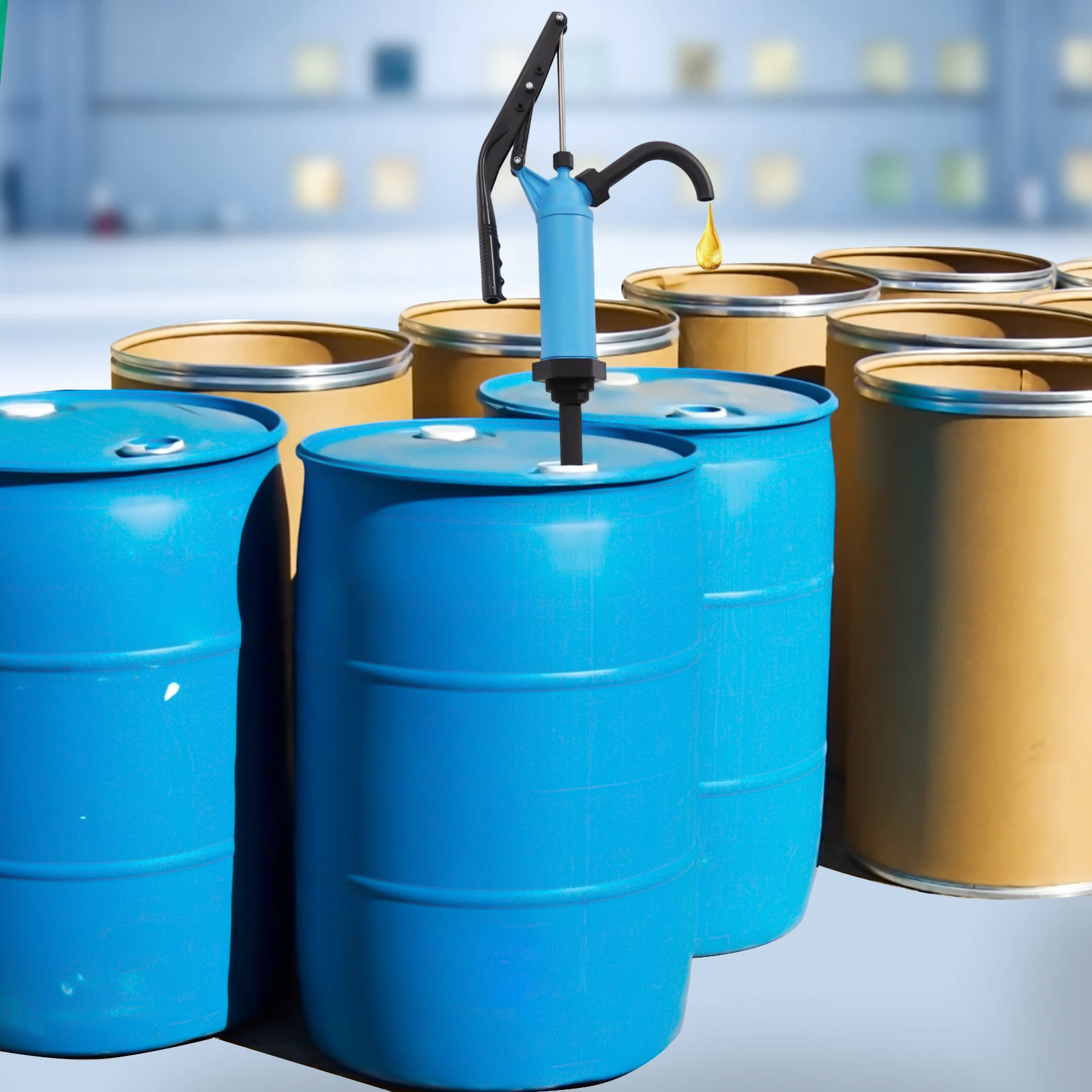 High-Flow Lever Drum Pump Hand-pressed Model 18L/Min Lever-type Drum Pump for Acid/Oil Transfer Drum Barrel Pump