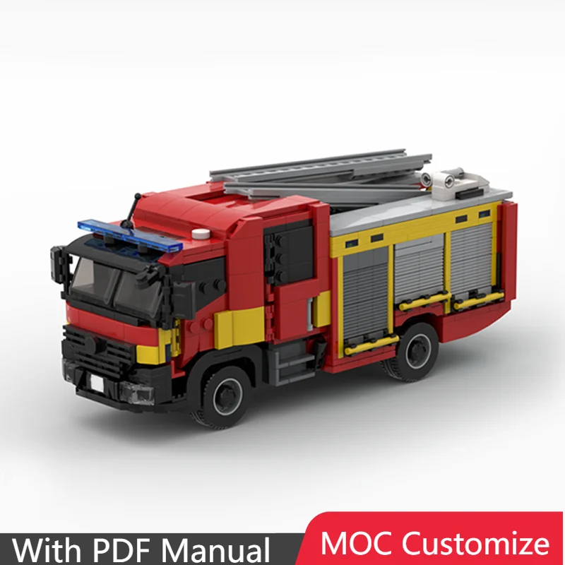 

1036 PCS Creative Luxury Fire Truck Blocks Model For Kids Educational Toy Creative Brick Set Festival Christmas Birthday Gifts