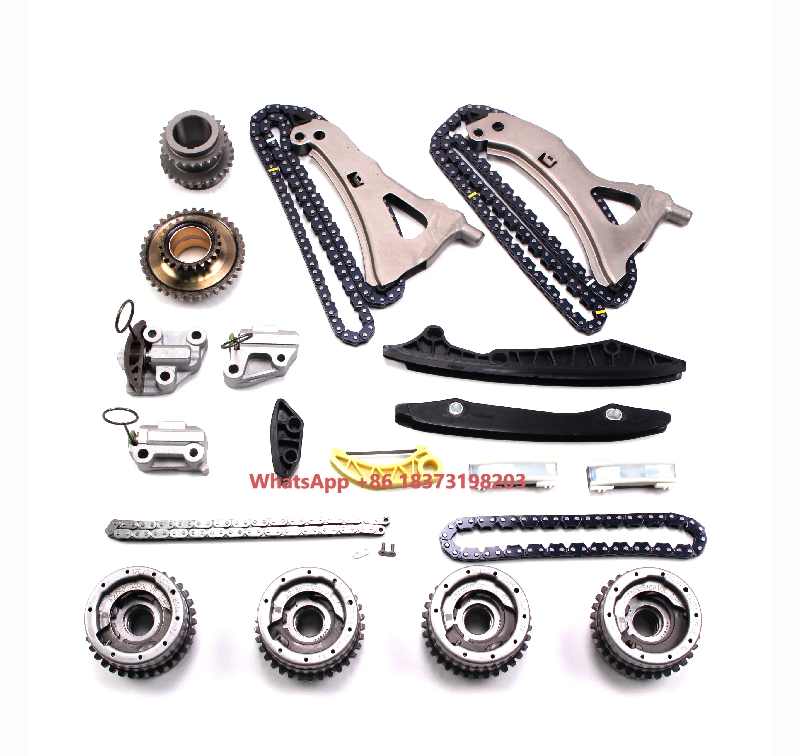 Engine Timing Chain Kit for 12-19 Benz Mercedes CLS500 E500 GL500 GLE500 GLS500 ML500 S500 CL500 SL500 4.7L V8 M278