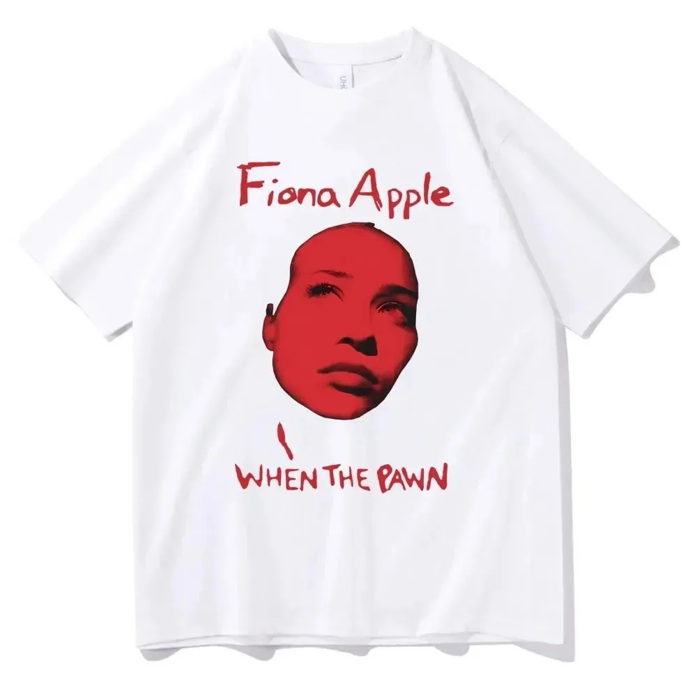 Rock Singer Fiona Apple Print T-shirt Men Women Fashion Rock Short Sleeve T shirt Male Vintage Oversized T Shirts Gift for Fans