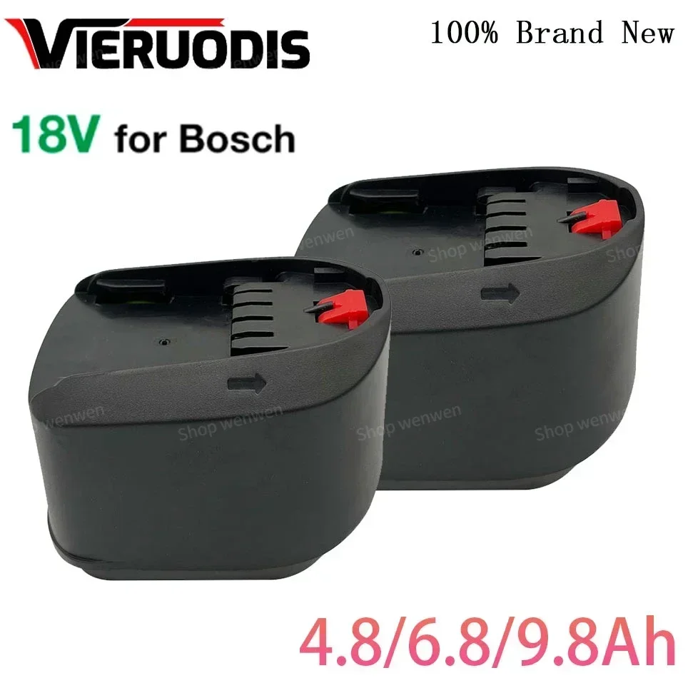 

6.8/9.8Ah Li-ion Rechargeable Battery 18V for Bosch Tools PSB PSR PST 18 Li-2 2607335039 2607335040 2607336208 (only for Type C)