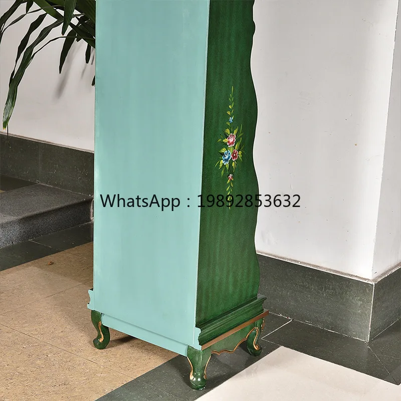 YFY الأمريكية الرجعية سبعة أدراج خزانة غرفة المعيشة تلفزيون خزانة جانبية متعددة الوظائف اليدوية