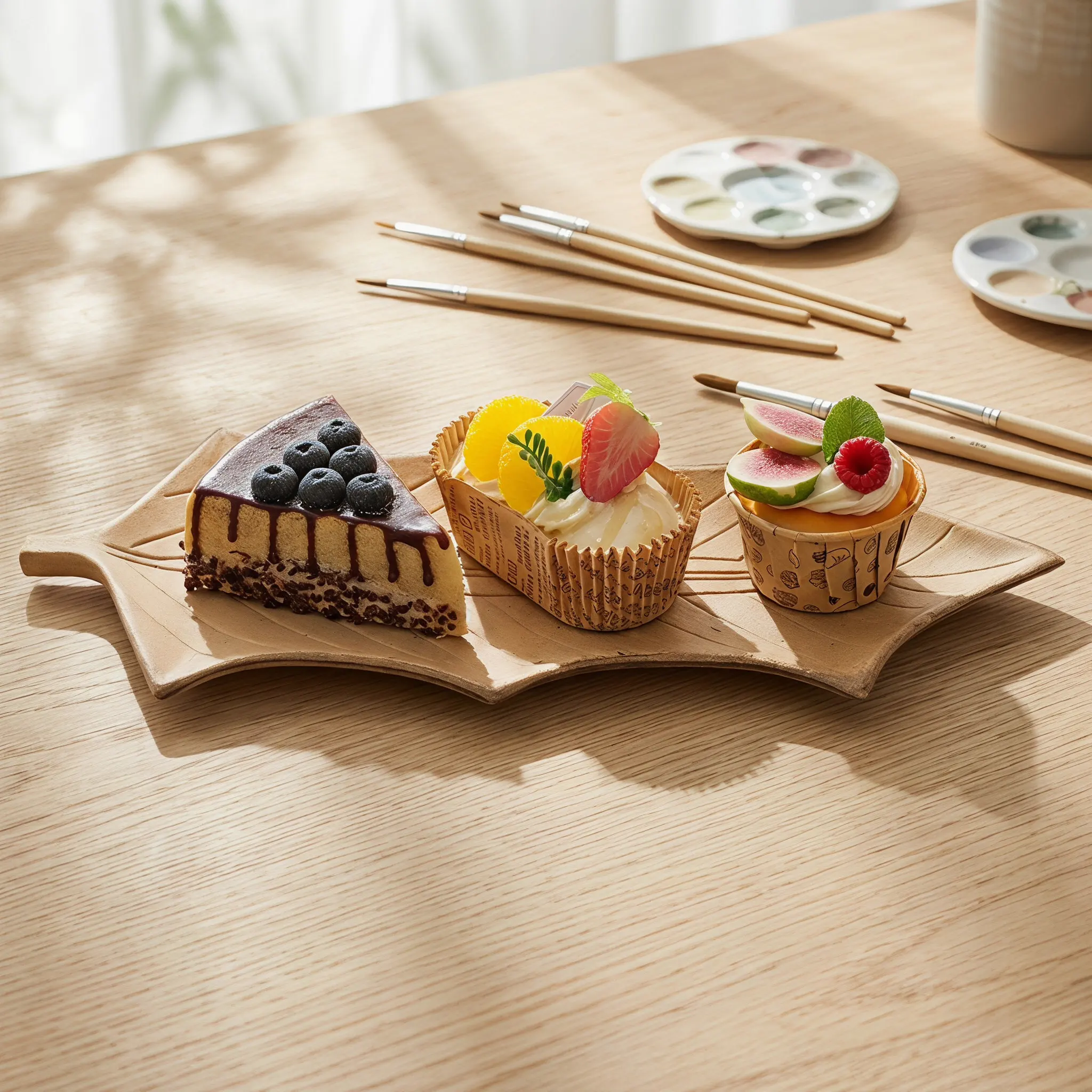 Unpainted Wood Leaf Shape Tray DIY Stainable Craft Blank Rustic Wooden Tray Organizer for Entryway Table Jewelry Coins