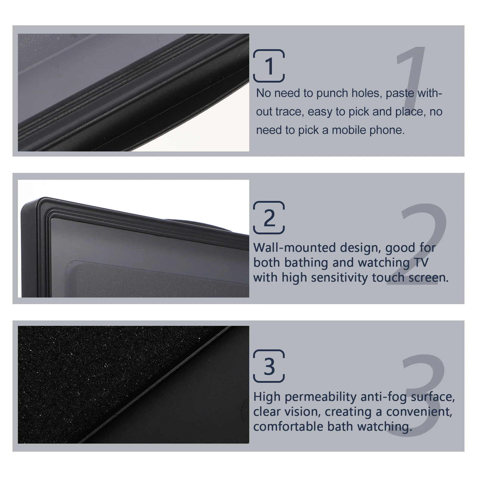 

Mobile Phone Storage Box Tablet Case for Shower Waterproof Bathroom Accessory Holder