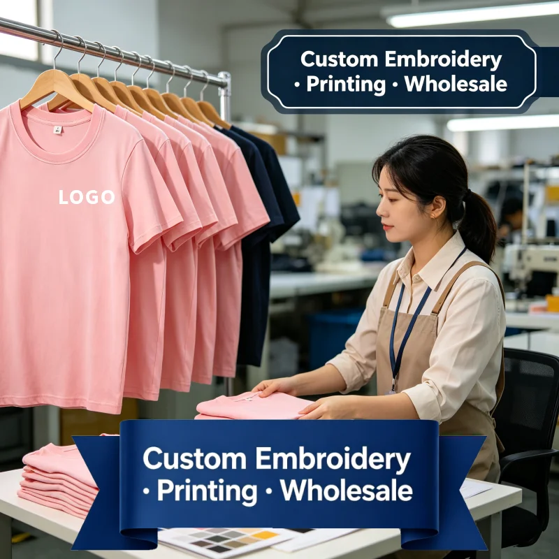 Brand Promotion Pure Cotton T Shirt Custom Printing Embroidery Wholesale Marketing Campaign Bulk