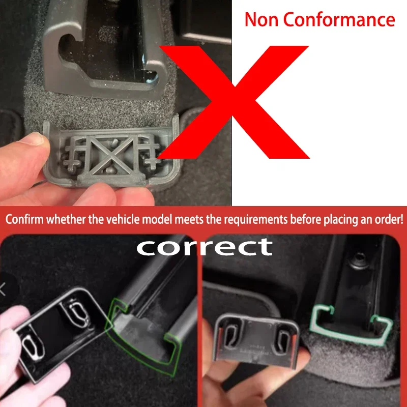 4pcs Seat Rail Cover Protector For Tesla Model 3 Y Juniper 2025 Accessories Rear End Pieces Backseat Slide Protection Anti-kick image 2