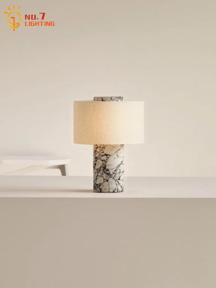

Modern Luxury Marble Table Lamp with Touch Switch USB Charging LED Desk Lights Bedroom Study Hotel Bar Bedside Background Cafe