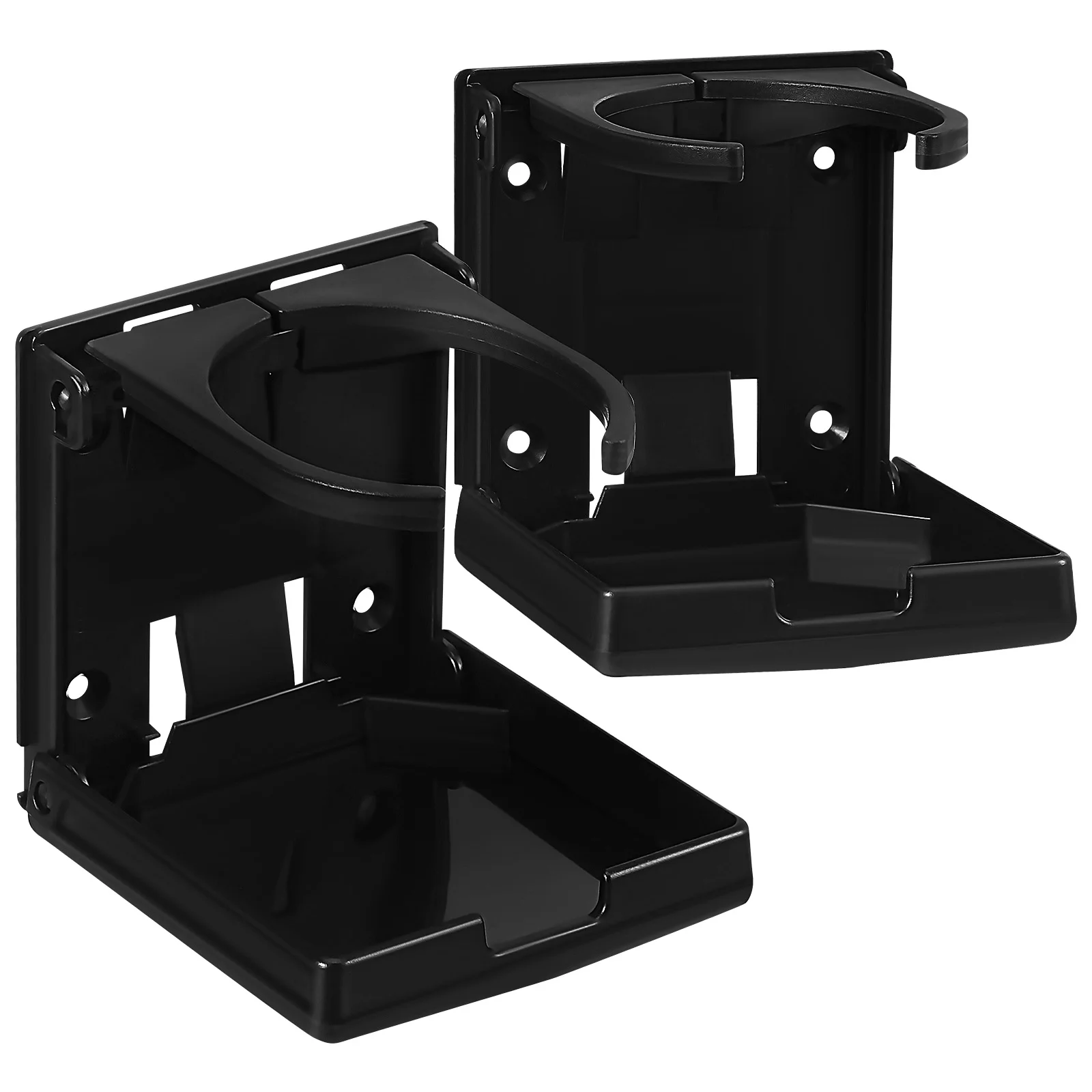

2 Pcs Cup Holders Foldable ABS Stable Support Car Water Bottle Holder Adjustable Size Drink Water Bottle Holder Black