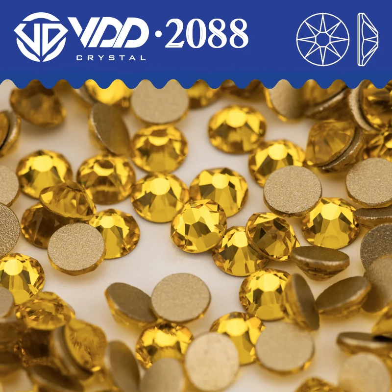 VDD Non Hot Fix 2088 8 große 8 kleine Nail Art Strasssteine Kristall in Blumen Nagelsteine Strasssteine und Dekorationen Diamant DIY