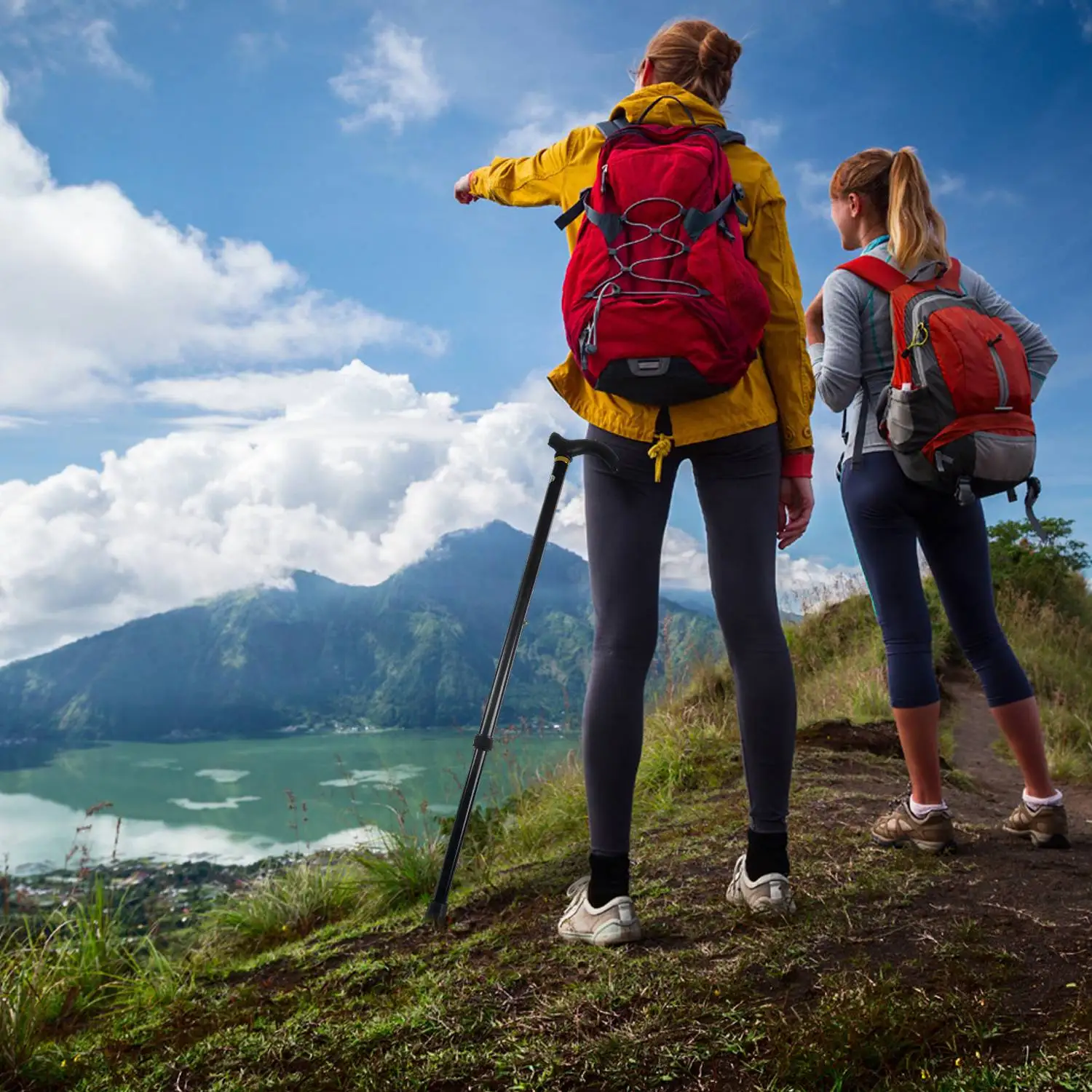 อลูมิเนียมอัลลอยด์ Ultralight เดิน Stick ไม้เท้าปรับได้สําหรับผู้สูงอายุ