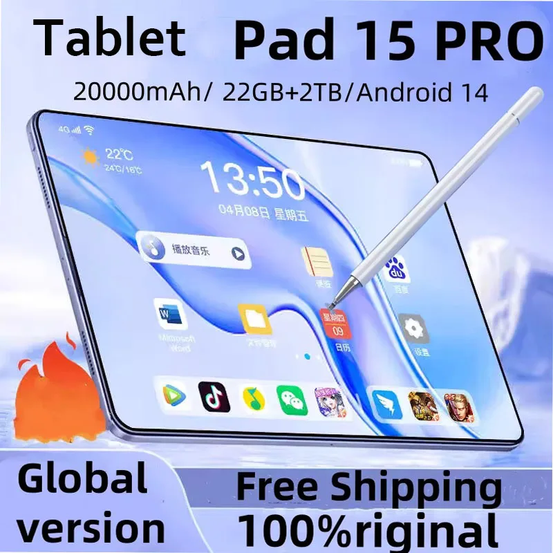 Versione globale Originale MI Tablet Pad 15 Pro Android 14 16GB + 1TB 20000mAh 5G Doppia SIM Card WiFi GPS 11 pollici HD 4K Mi Tablet