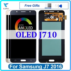 OLED Screen For Samsung Galaxy J7 2016 J710 LCD Display Touch Screen J710F J710M J710FN Digitizer Assembly Replacement Repair