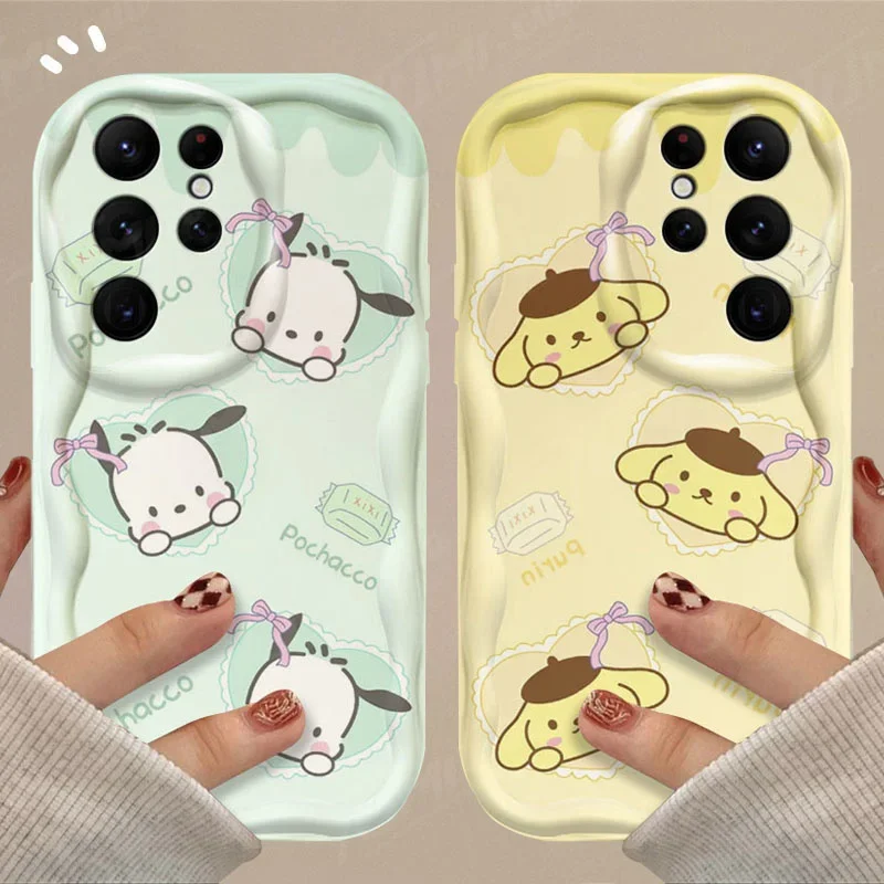 Sanrio Hello Kitty Cinnamoroll Wave Case For Samsung Galaxy A54 A34 A14 A24 A13 A23 A33 A53 A73 A15 A05 A05S Soft Silicone Cover - náhled 3