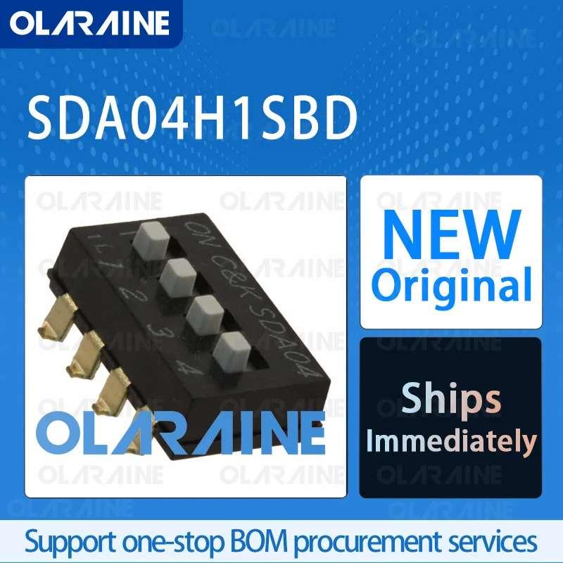 

1/5/10Pcs SDA04H1SBD Original IC chip DIP Switches/ SIP Switches RoHS 4 Position Current 25 mA DC 24 VDC