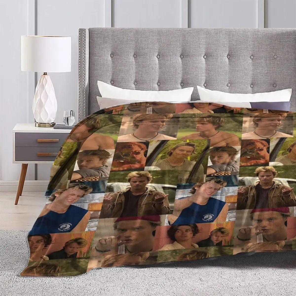 JJ Maybank-Rudy Pankow Super Warm Blanket Picnic Plush Throw Blanket Funny Couch Chair Flannel Bedspread Sofa Bed Cover