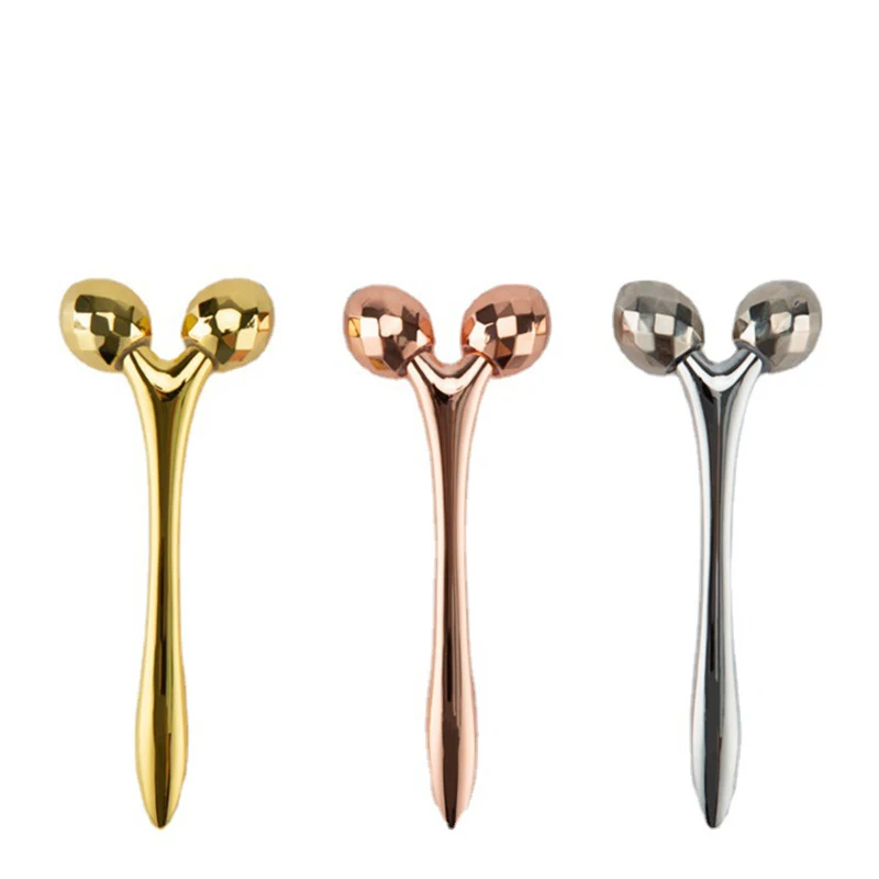 

1PCS New 3D Massage Roller Eye Wrinkle Beauty Instrument Micro Physiotherapy Stick Eye Cream Spoon Electroplating Process SSJ159